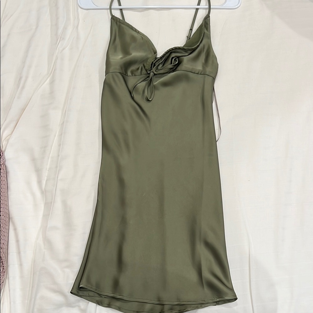 Bershka Olive Green Dress